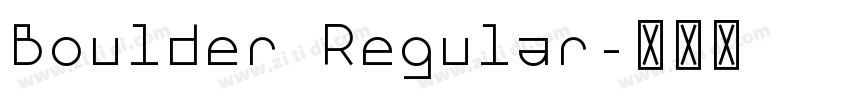 Boulder Regular字体转换